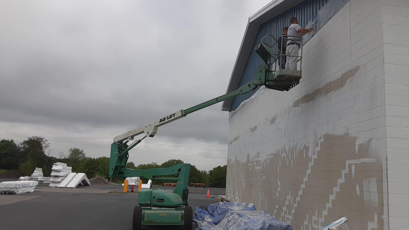 Exterior Brick And Metal Commercial Painting in Richland Pa