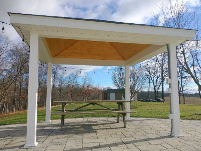 Gazebo ceiling stained project in Bethel PA