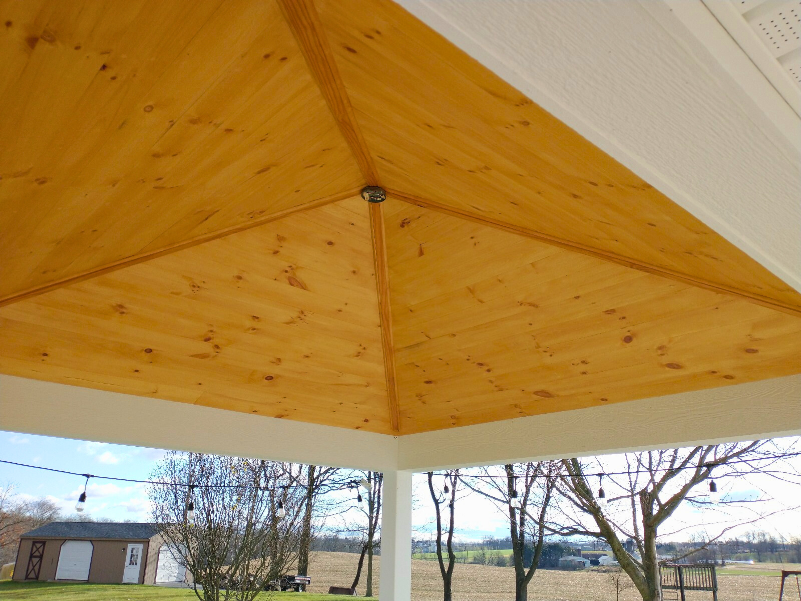 pro Gazebo ceiling stained in Bethel PA